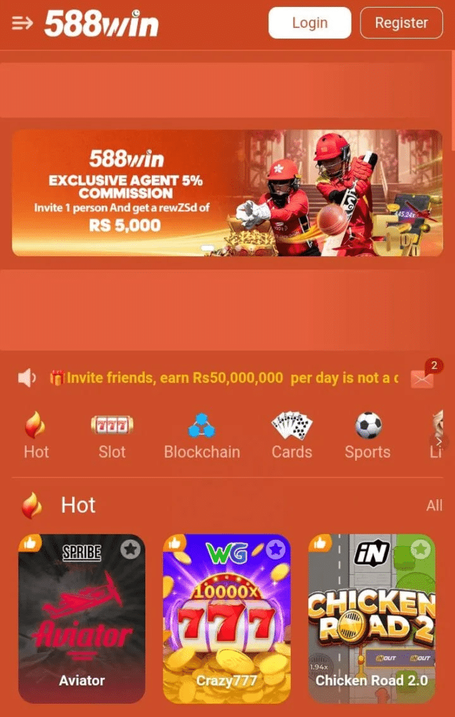 588win game exclusive agent 5% commission