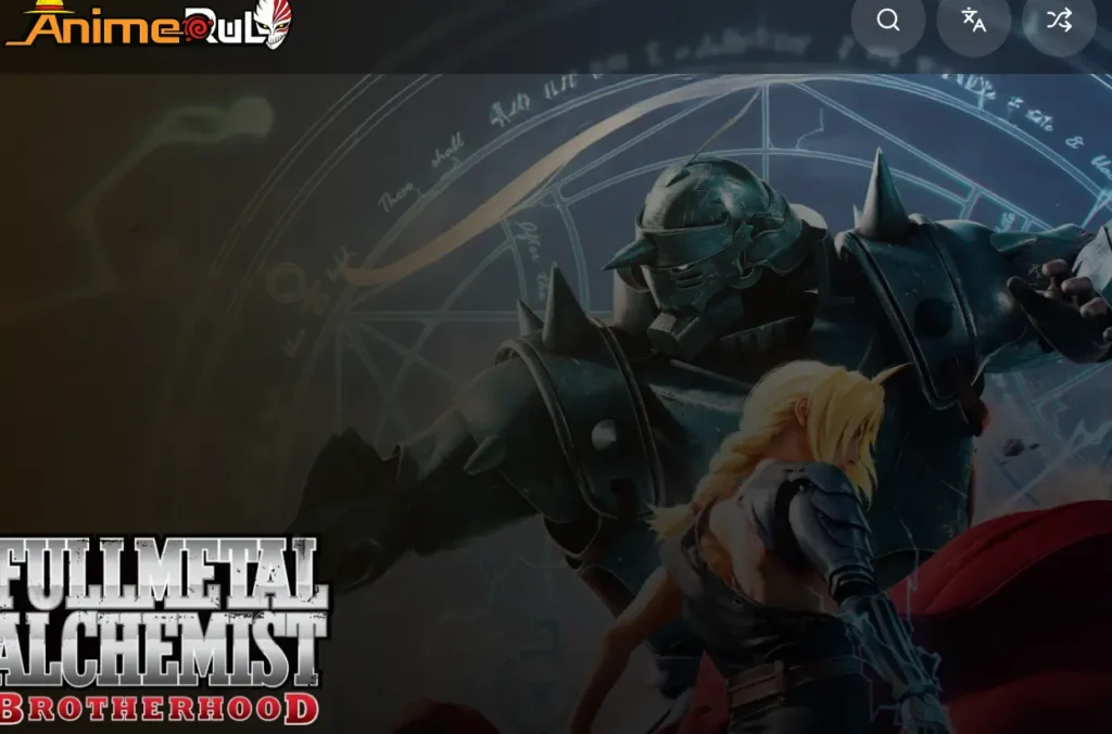 High definition anime streaming layout preview on the Animerulz mobile app.