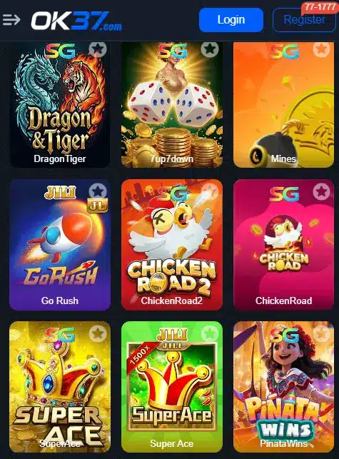 ok37 game download apk for android lightweight phone interface.
Screenshot proved