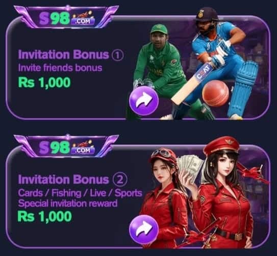 S98 Game download app featuring real cash rewards, exciting gameplay, and secure withdrawals