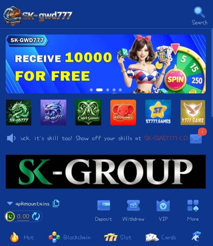 Download SKGWD777 Game APK for Android and iOS real money casino app in Pakistan
