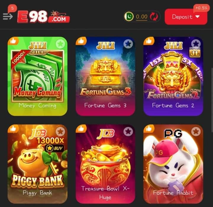 Download E98 Game APK for Android real money casino app 2026